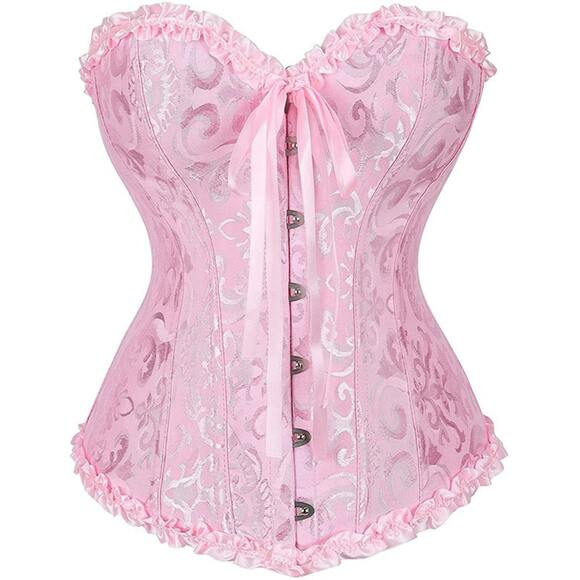Pink Modern Corset Selvedge Shaper Bonus Panties Large - Picture 1 of 5